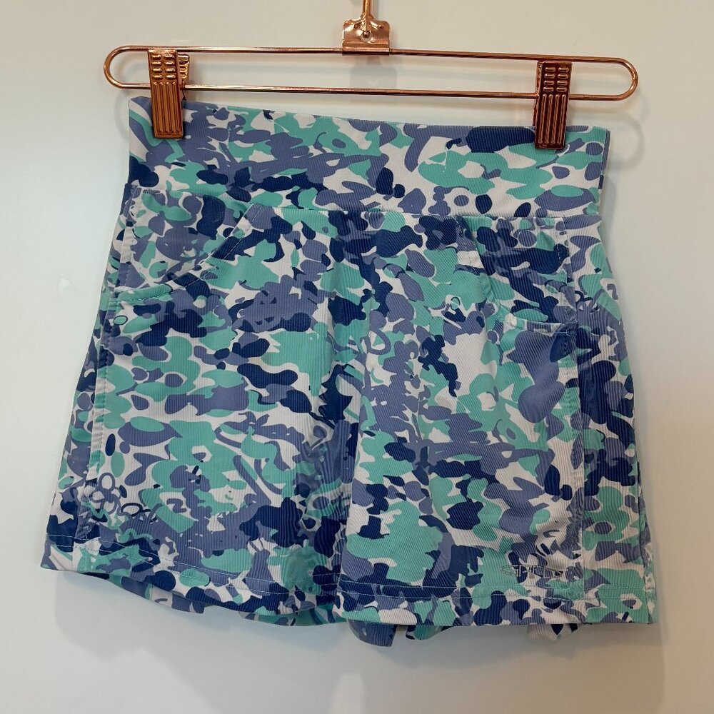 Garb Girls Teal Camo Golf Skirt